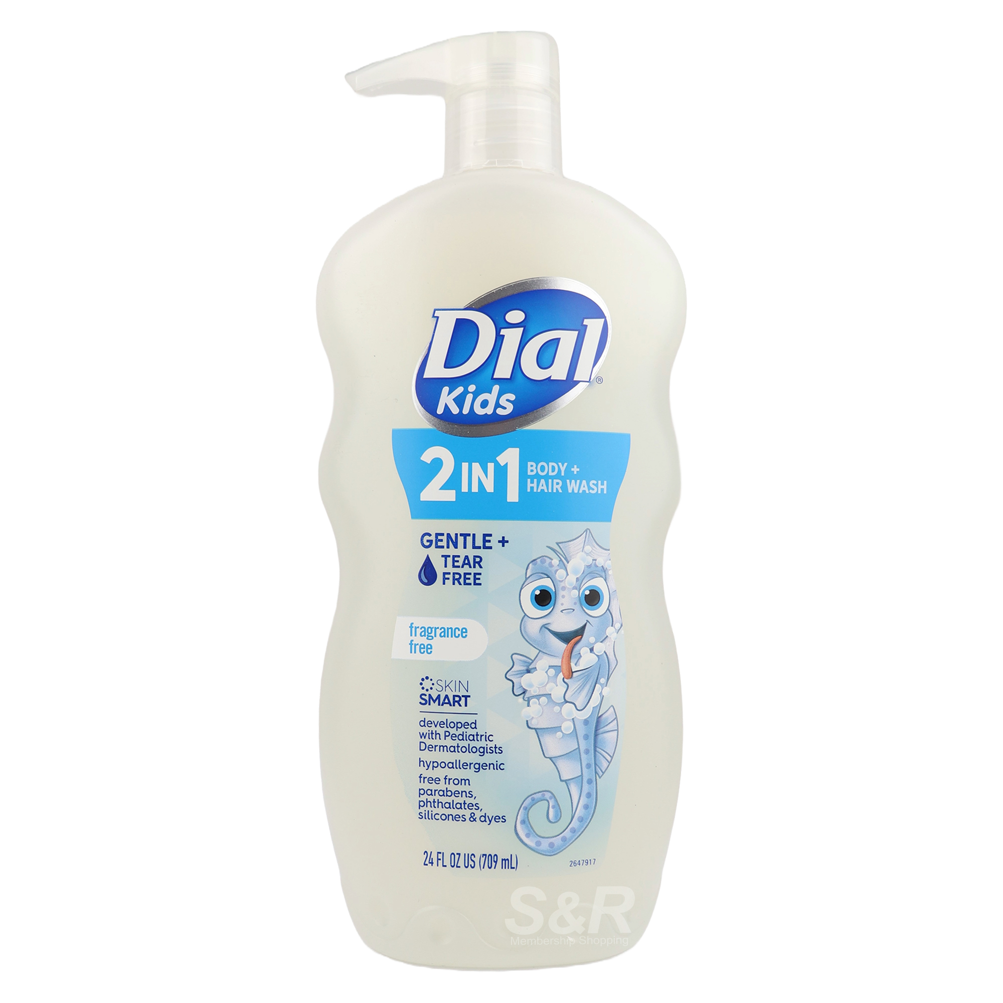 Dial Kids 2in1 Body+Hair Wash Fragrance Free 709mL